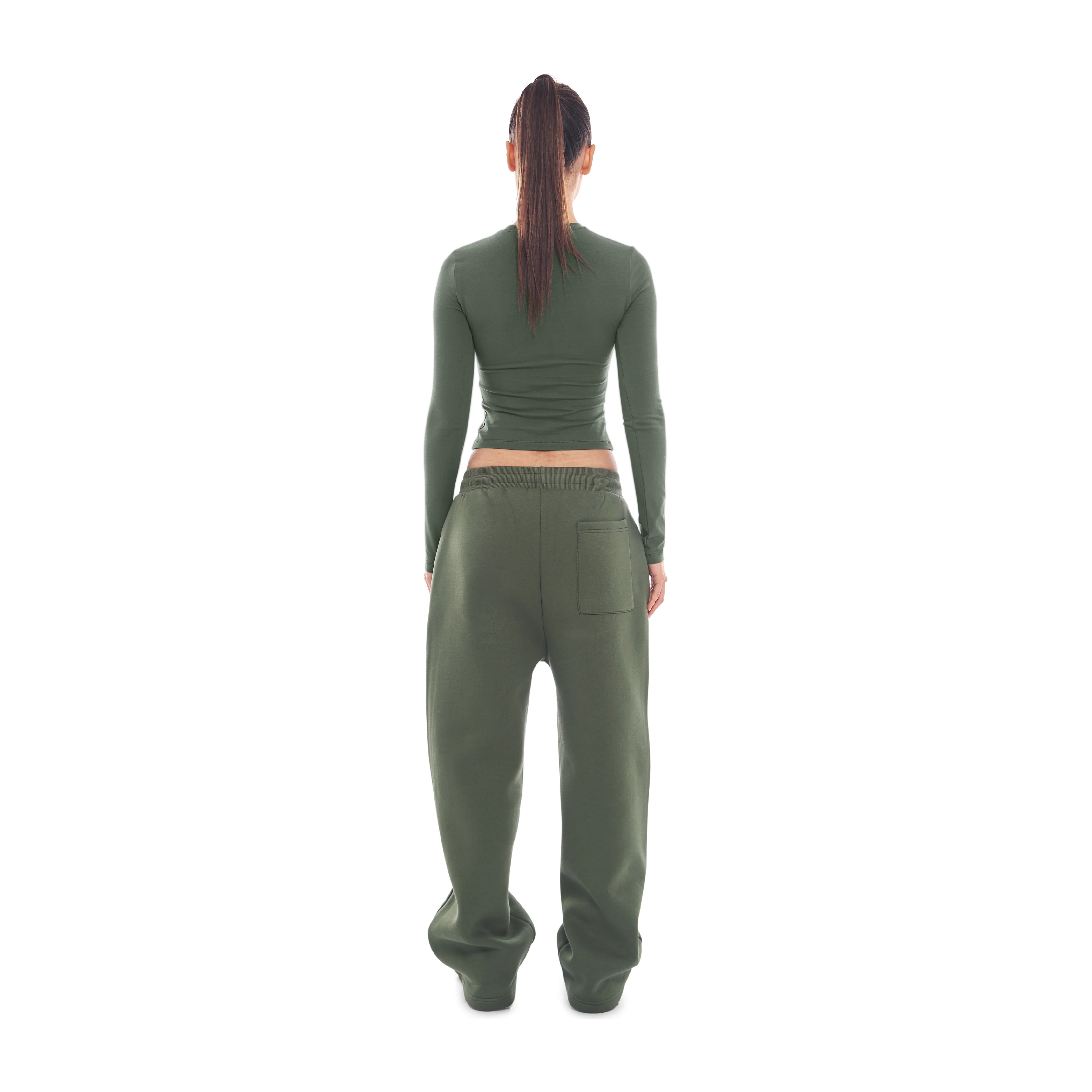 Wide Leg Jogger Bronze Green - Image 8